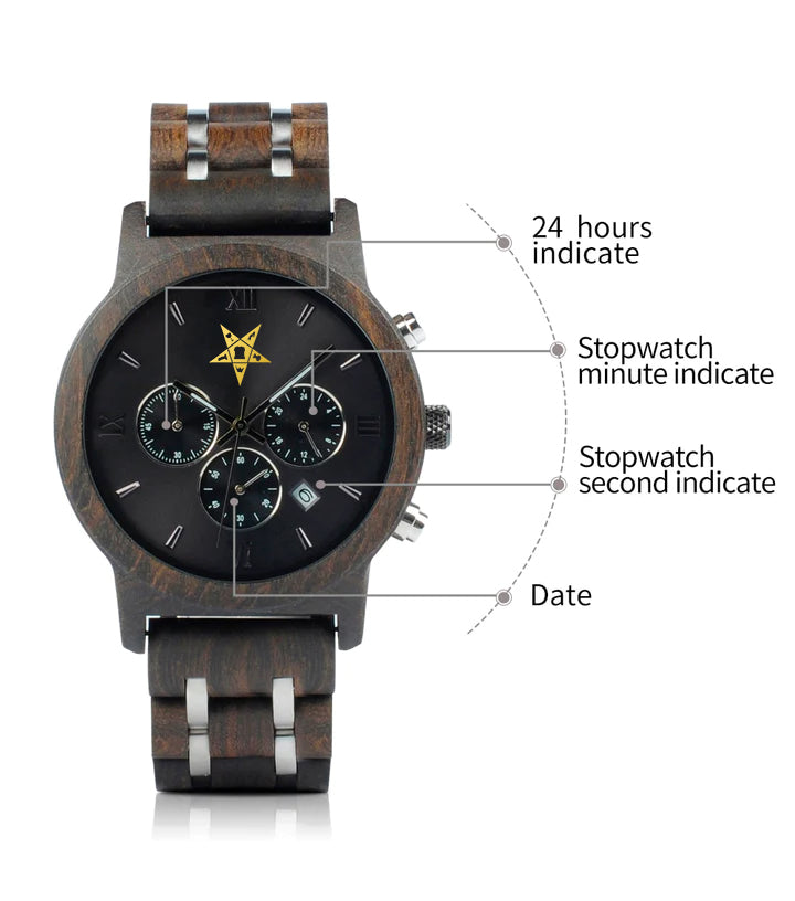 OES Wristwatch - Various Wood Colors - Bricks Masons