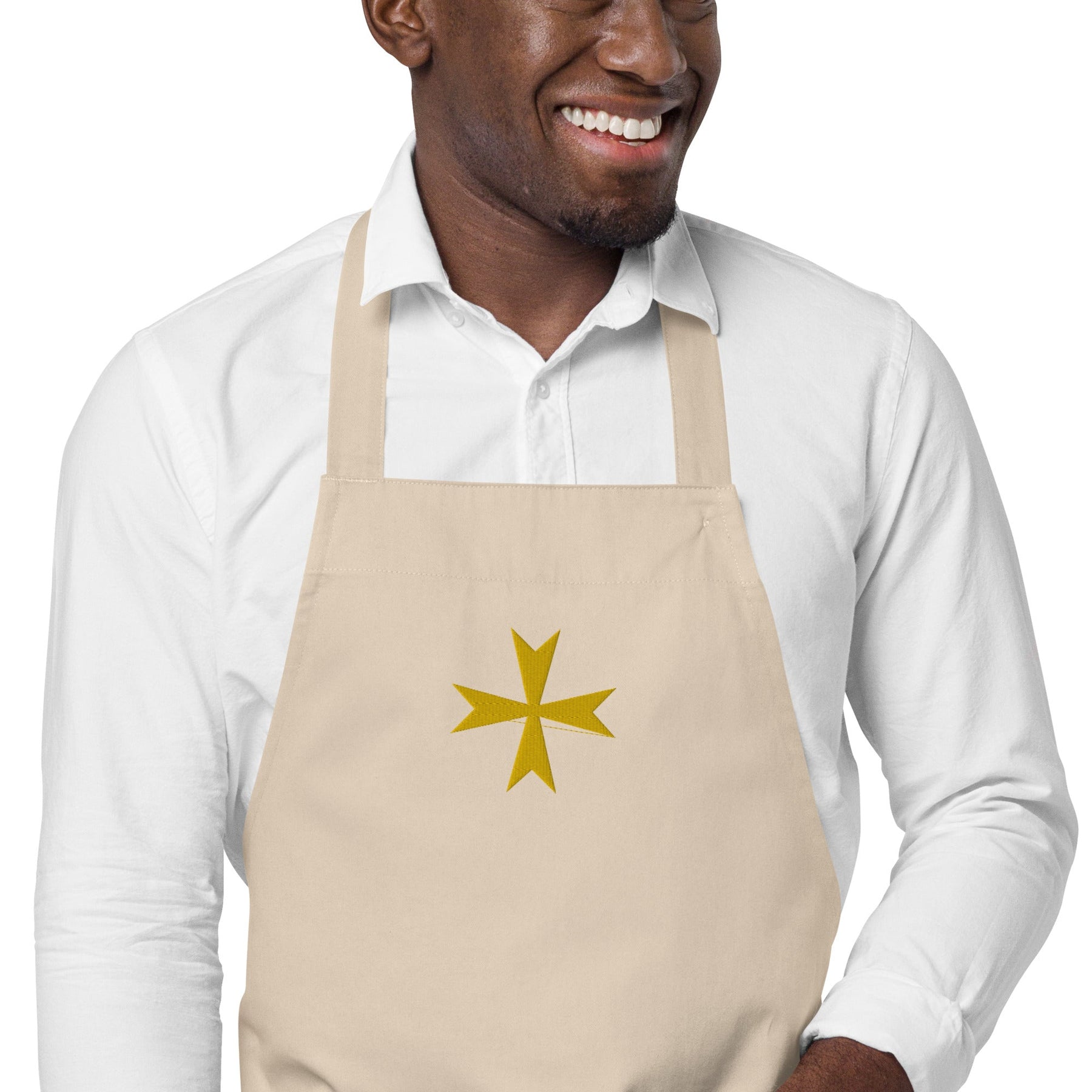 Order Of Malta Commandery Kitchen Apron - Various Cotton Colors - Bricks Masons