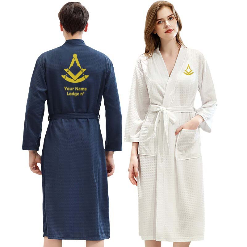 Past Master Blue Lodge Bathrobe - Various Colors - Bricks Masons