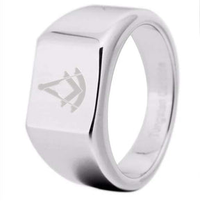 Past Master Blue Lodge Ring - 12MM Width Silver - Bricks Masons