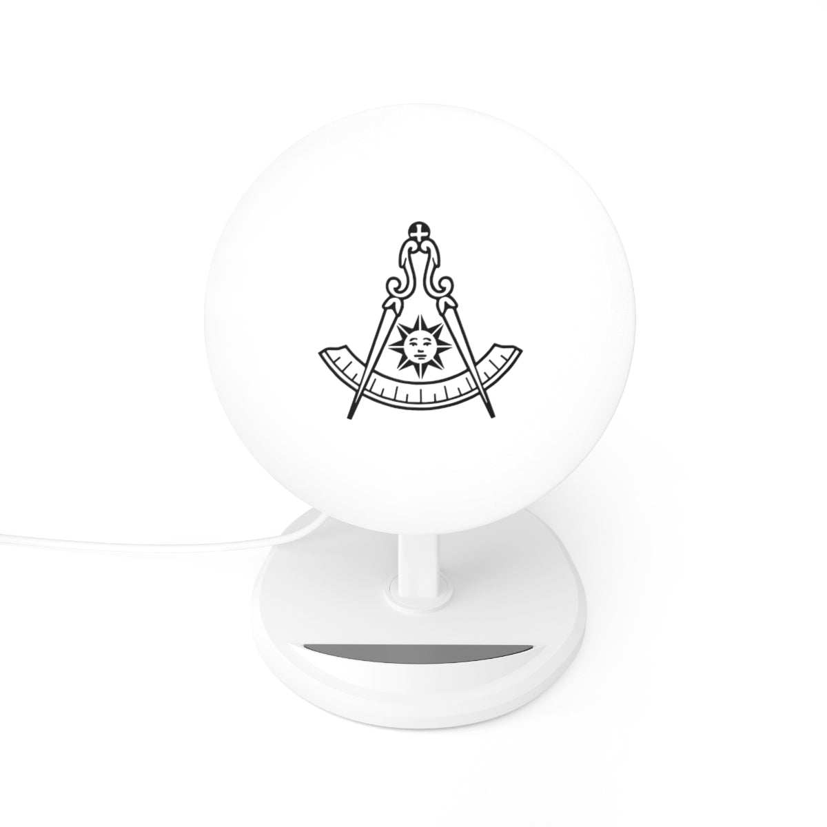 Past Master Blue Lodge California Regulation Wireless Charger - White - Bricks Masons