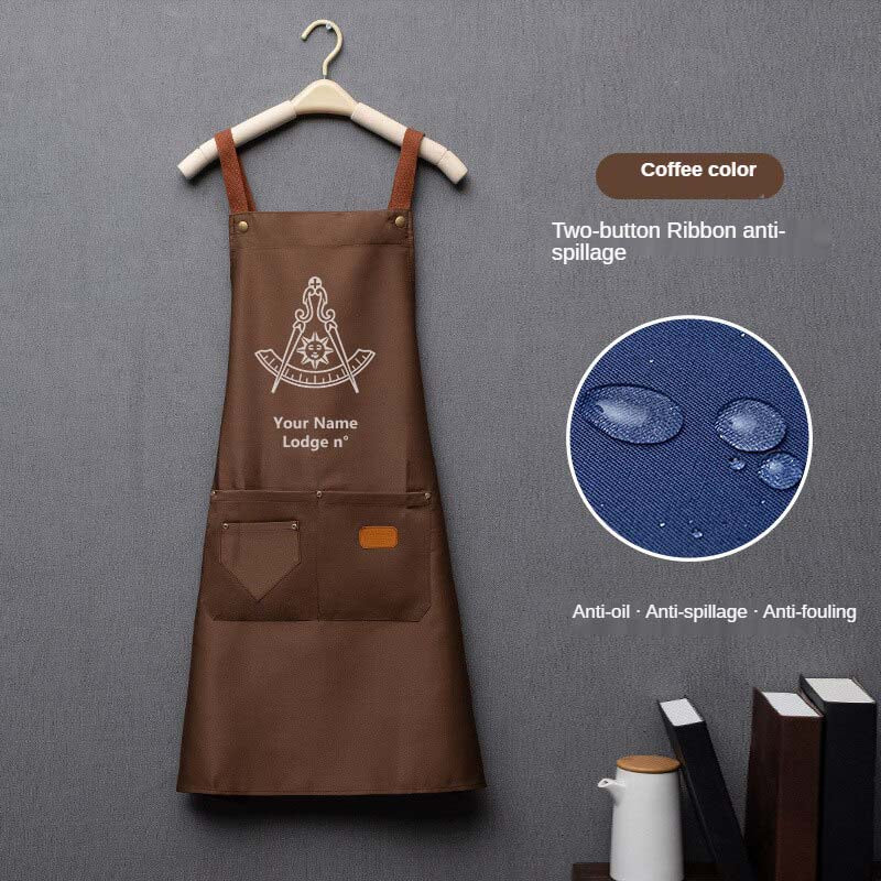 Past Master Blue Lodge California Regulation Work Apron - Various Colors - Bricks Masons