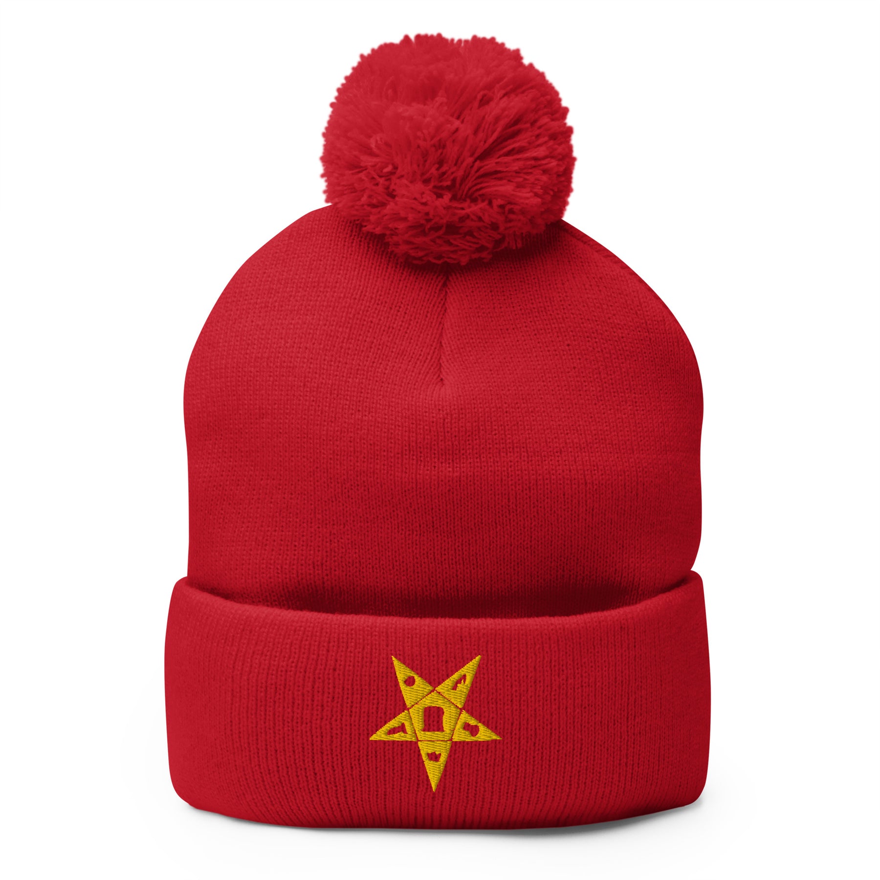 OES Beanie - Pom Pom in Red for Christmas - Bricks Masons