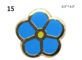 Masonic Lapel Pin - Blue Forget Me Not Emblem - Bricks Masons