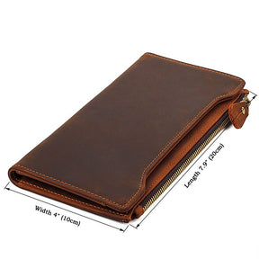 Master Mason Blue Lodge Wallet - Genuine Leather With Credit Card Holder Brown - Bricks Masons