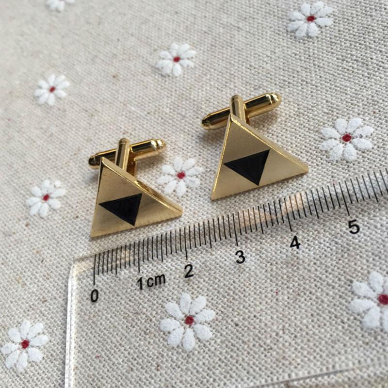 Masonic Cufflink - Black Golden Triangle - Bricks Masons