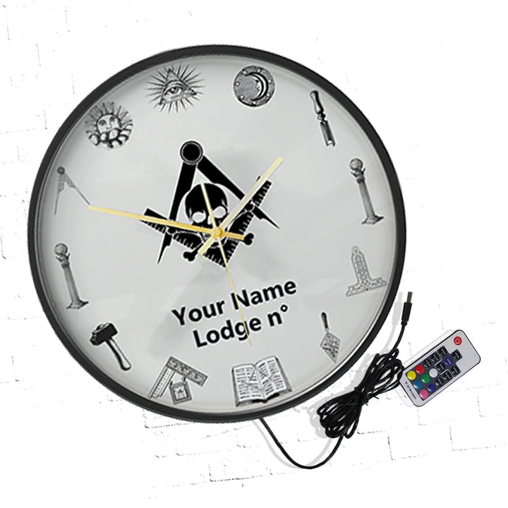 Widows Sons Clock - Frame with LED - Bricks Masons