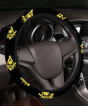 Widows Sons Steering Wheel Cover - White & Gold - Bricks Masons