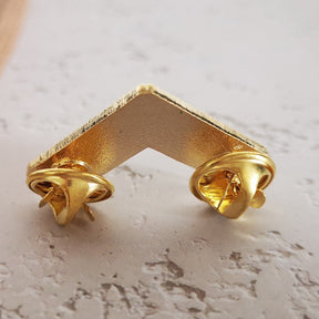 Worshipful Master Blue Lodge Lapel Pin - Square with Rhinestones - Bricks Masons